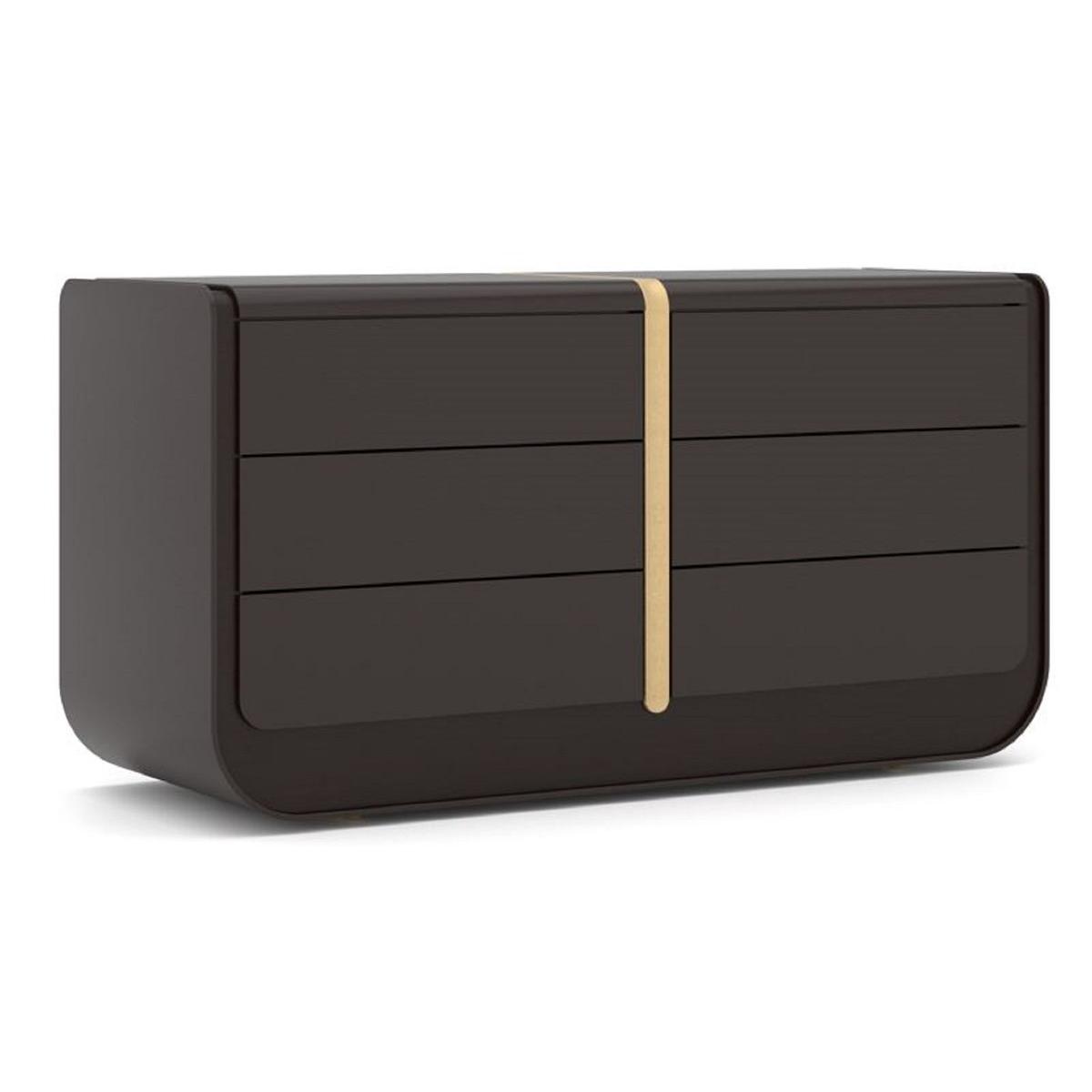 Commode de luxe en bois massif avec 6 tiroirs – 160 x 56 x H. 85 cm par Luxury Group International