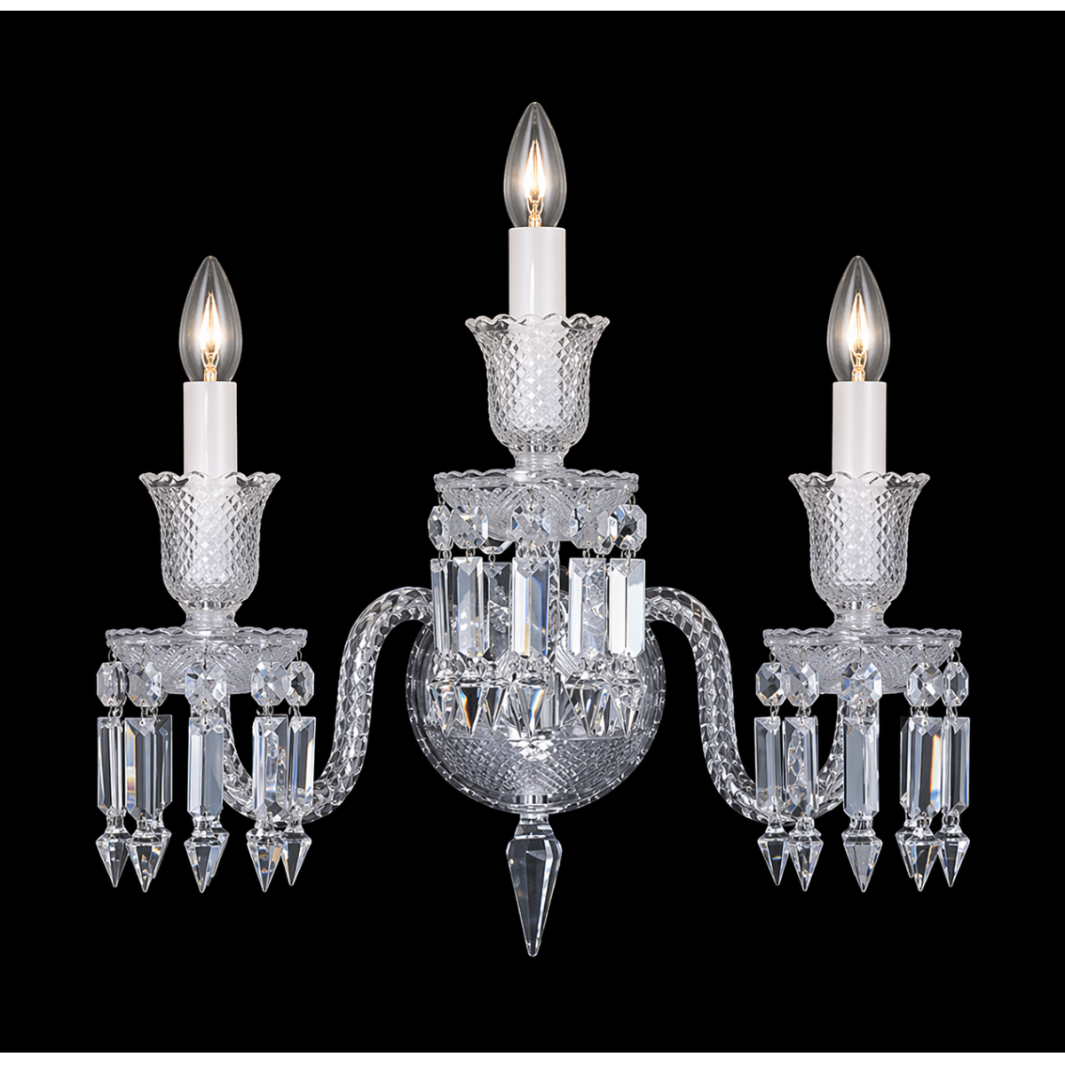 Luxury 3 lights candle crystal wall lamp by Luxury Group International