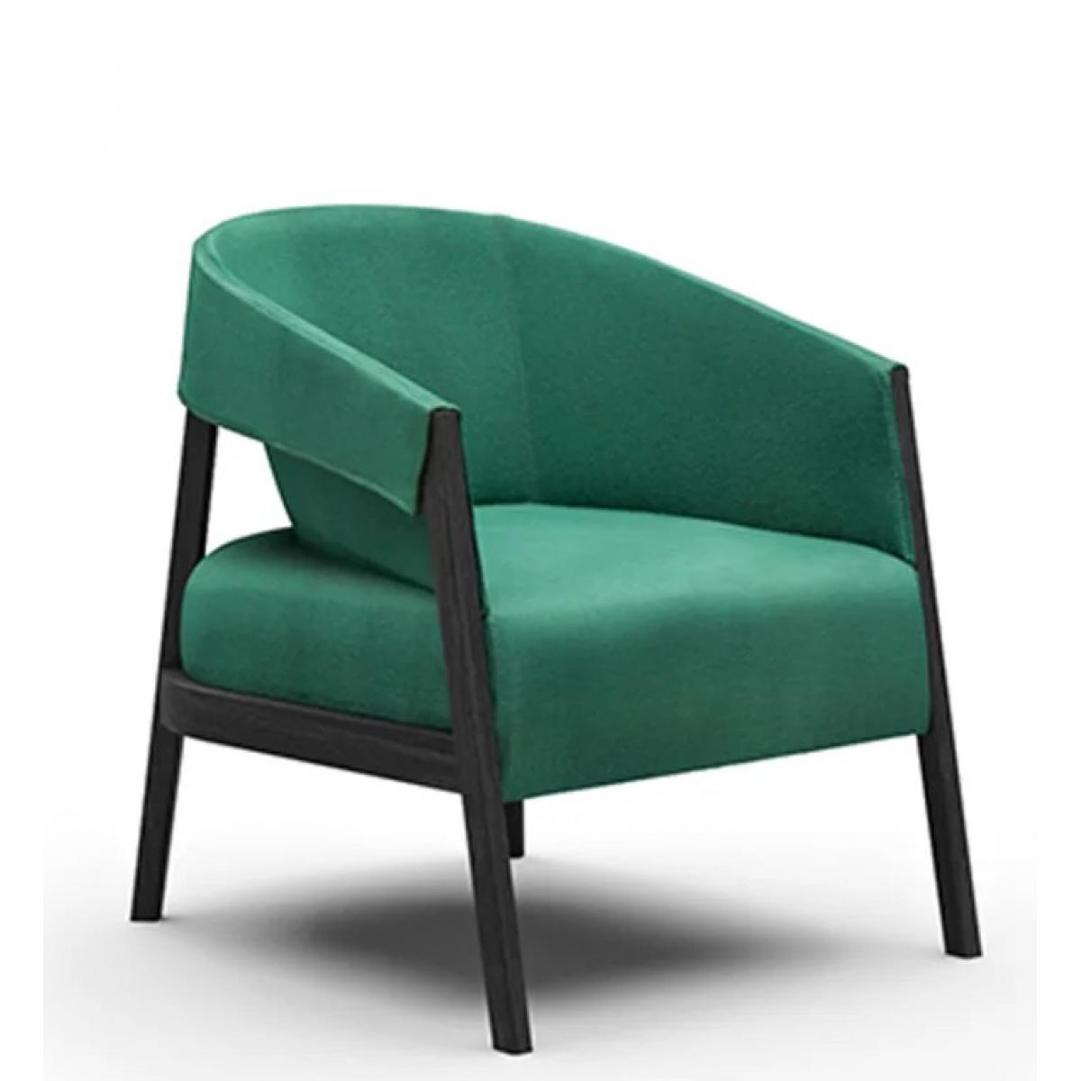 Luxury armchair green / black 73 x 80 x H. 75 cm - Living room armchair - Hotel armchair by Luxury Group International