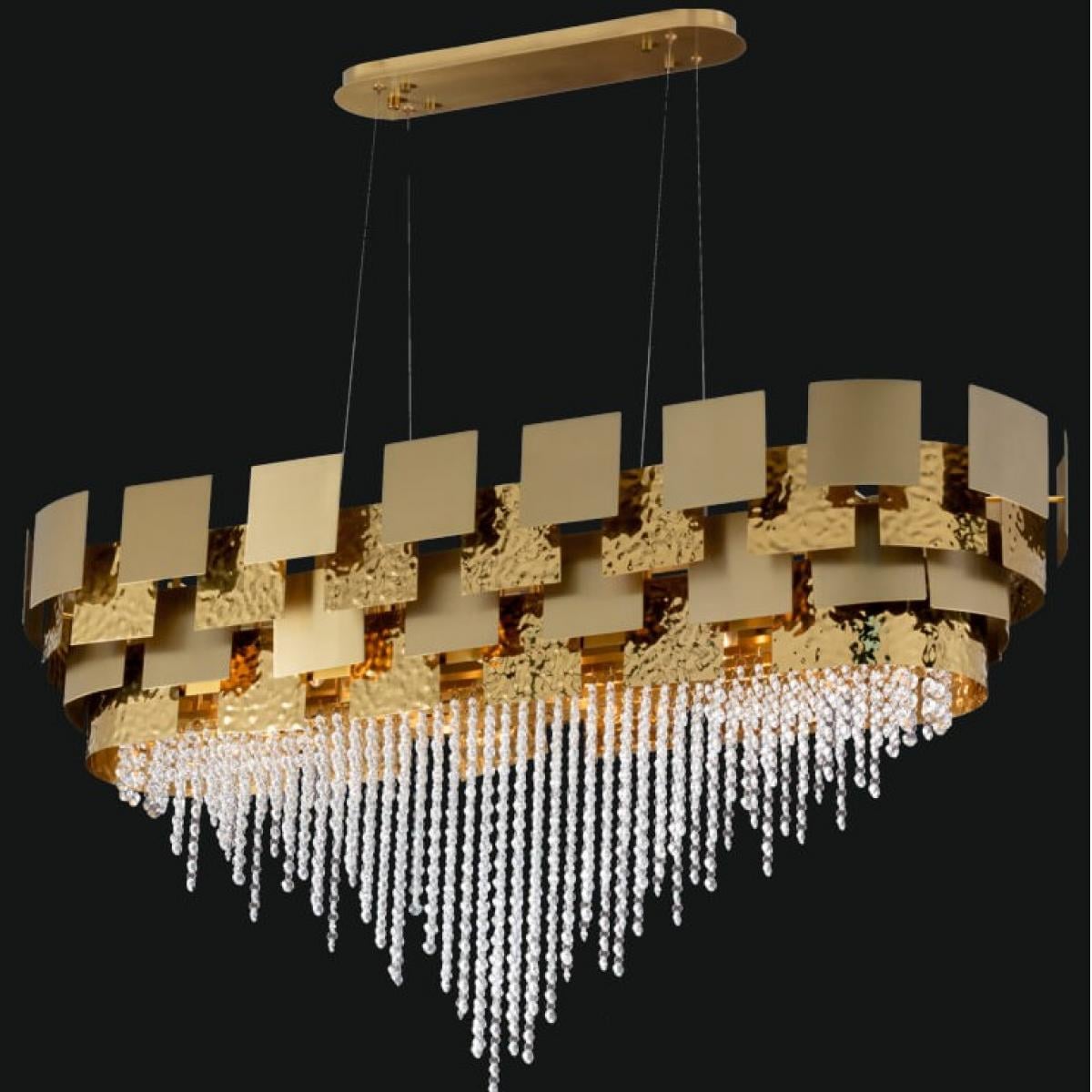 Luxus Art Deco Kristall hängend Regentropfen Oval Kronleuchter von Luxury Group International