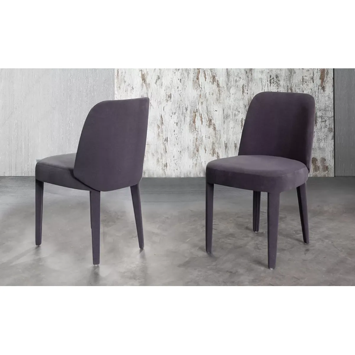 Luxury Charcoal Upholstered Dining Chair with Fully Covered Frame Design by Luxury Group International