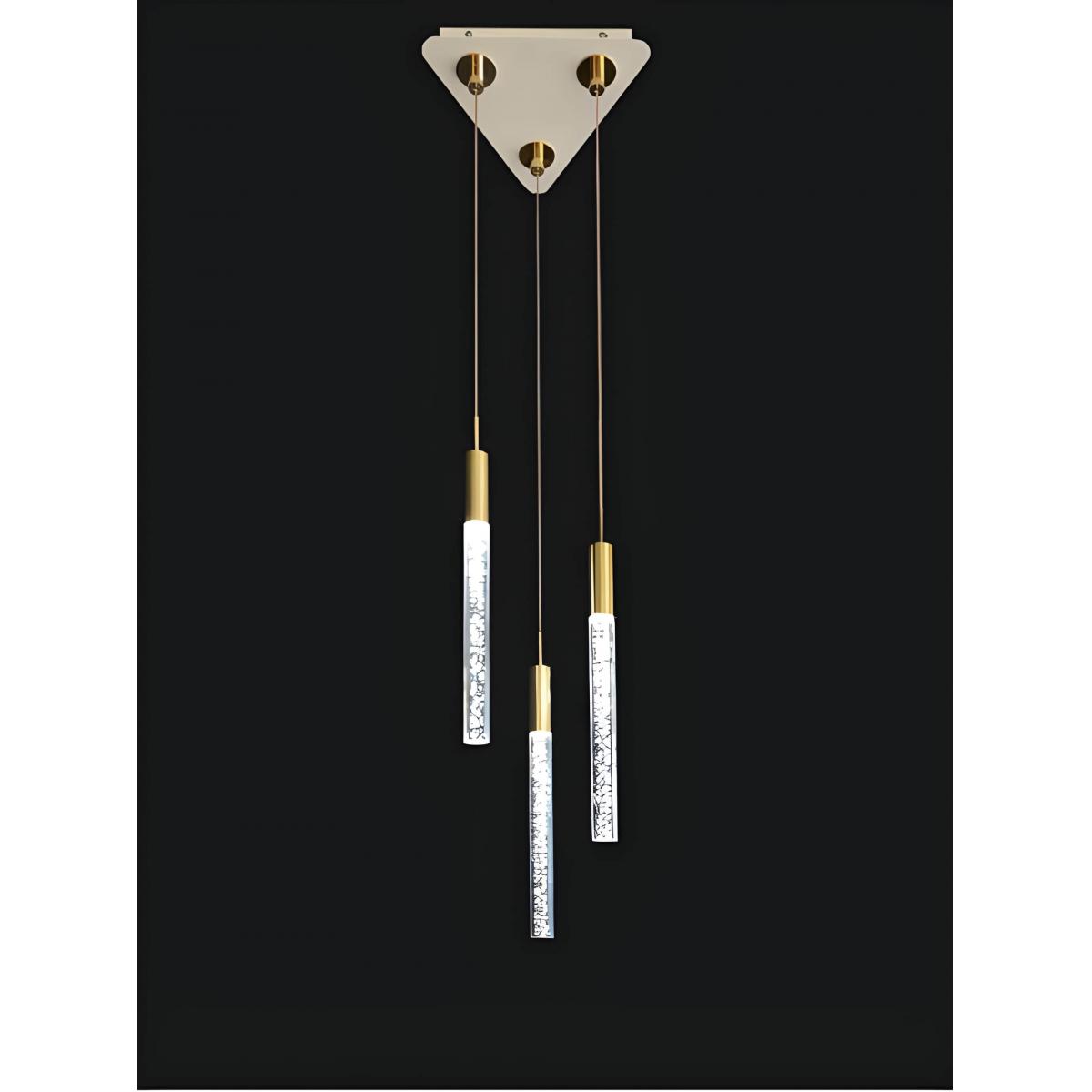 Luxus Kristall Bubble Pendelleuchte 3-flammig Modern Gold Deckenlampe von Luxury Group International