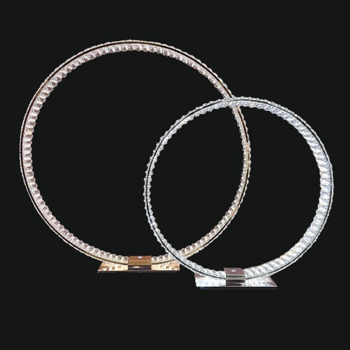 Luxuriöse Crystal Halo LED Ring Light Tischlampe von Luxury Group International