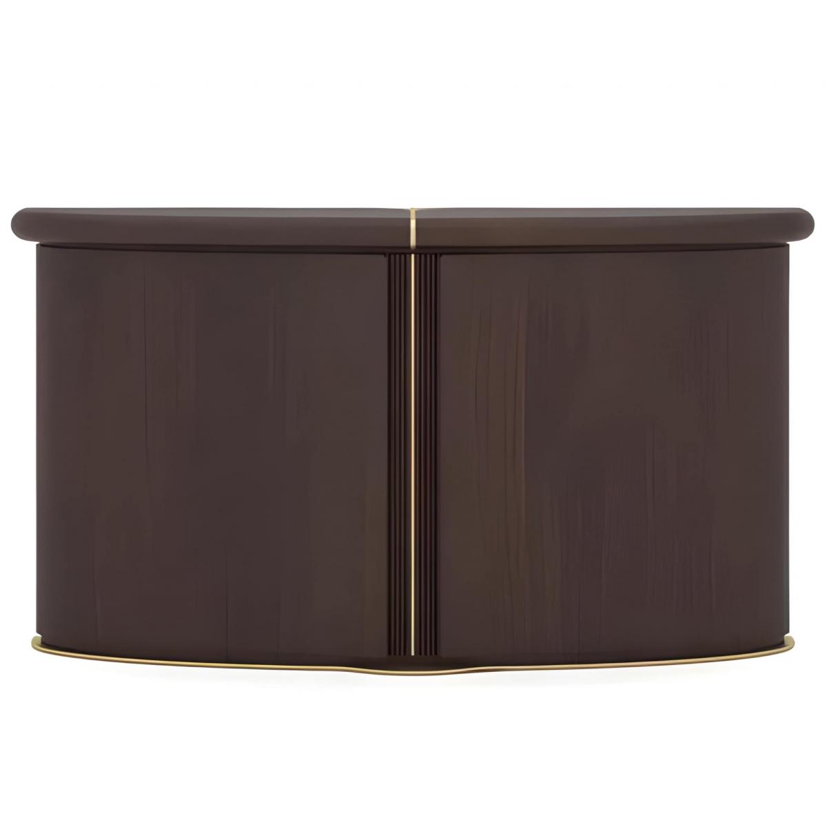 Table console de luxe moderne en bois massif brun foncé par Luxury Group International