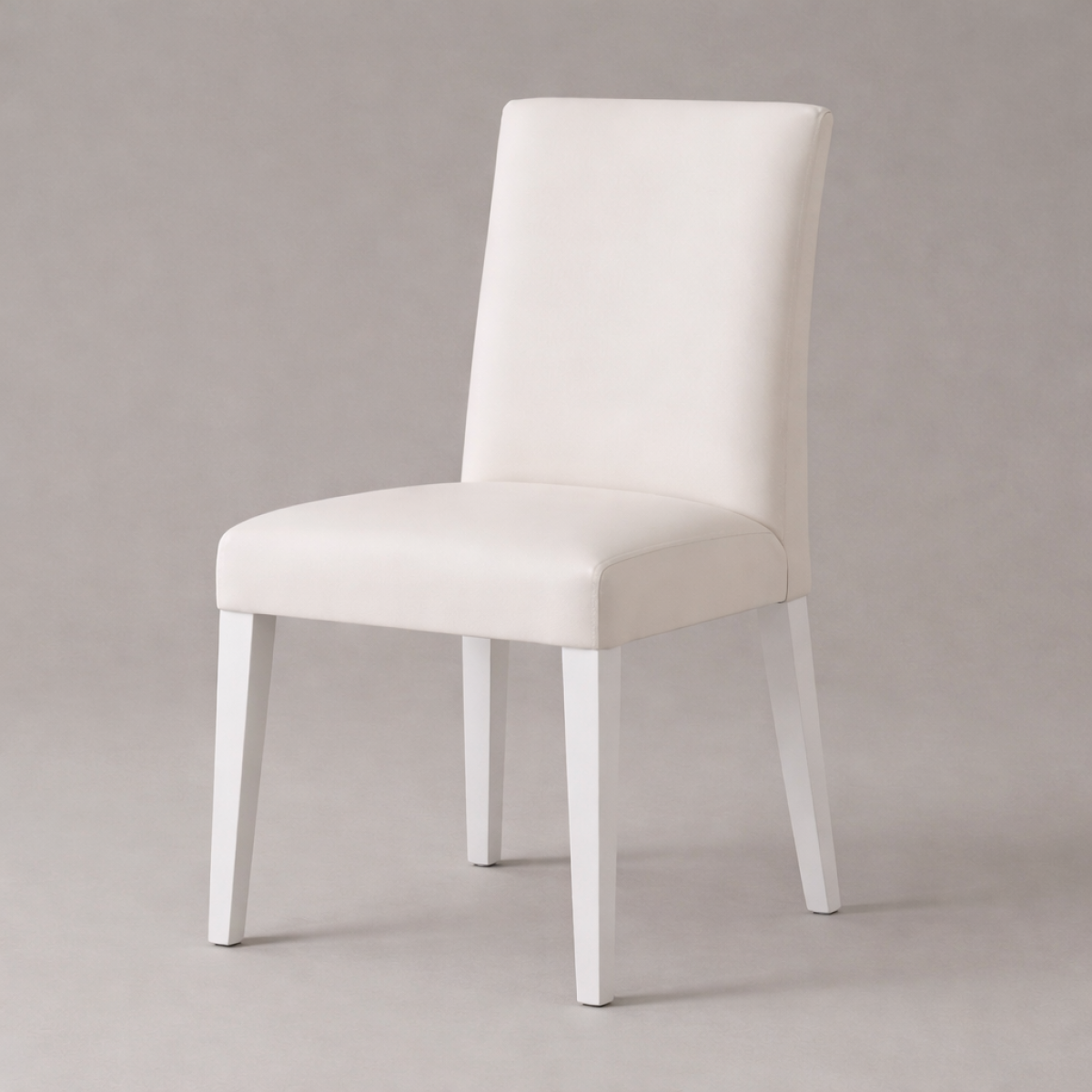 Luxury Elegant Upholstered Dining Chair in Soft Ivory with Refined Wooden Frame by Luxury Group International