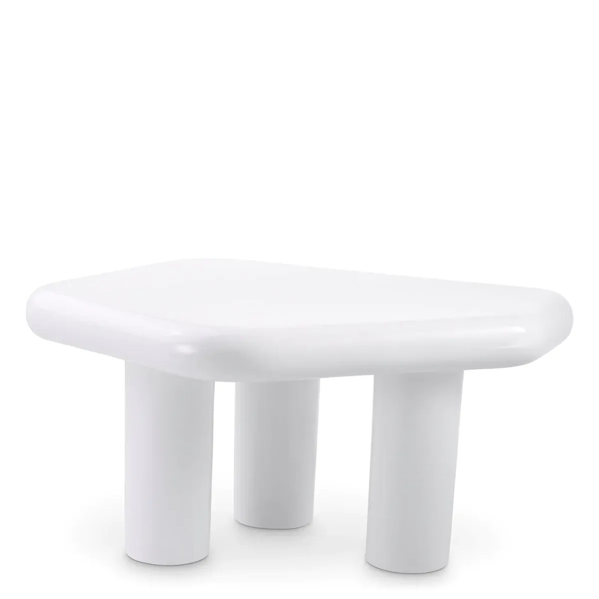 Luxury High Gloss White Side Table for living room by Luxury Group International