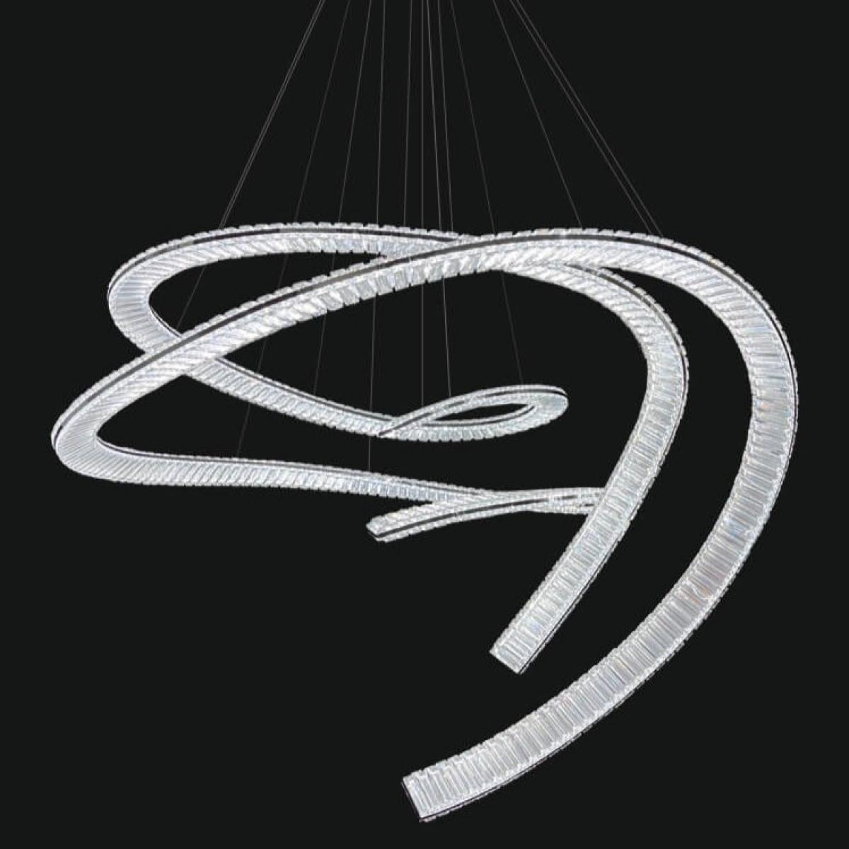 Luxury Modern Spiral Large Crystal LED Chandelier Lights by Luxury Group International