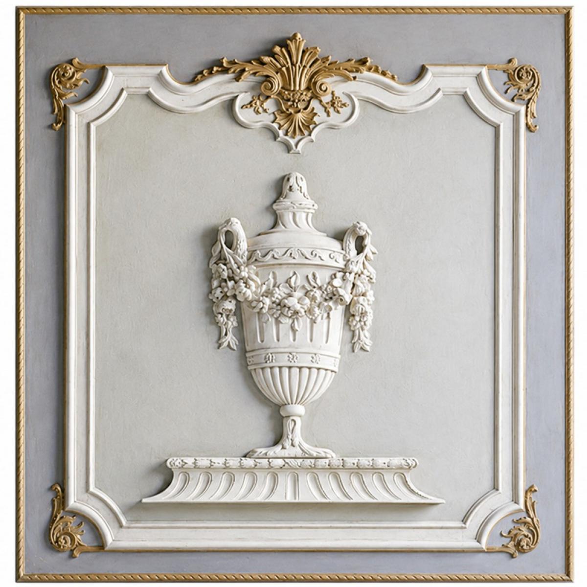 Luxuriöses Ornamentales Wandkunst-Panel mit Klassischem Europäischem Relief – Dekorativer Wohnakzent von Luxury Group International