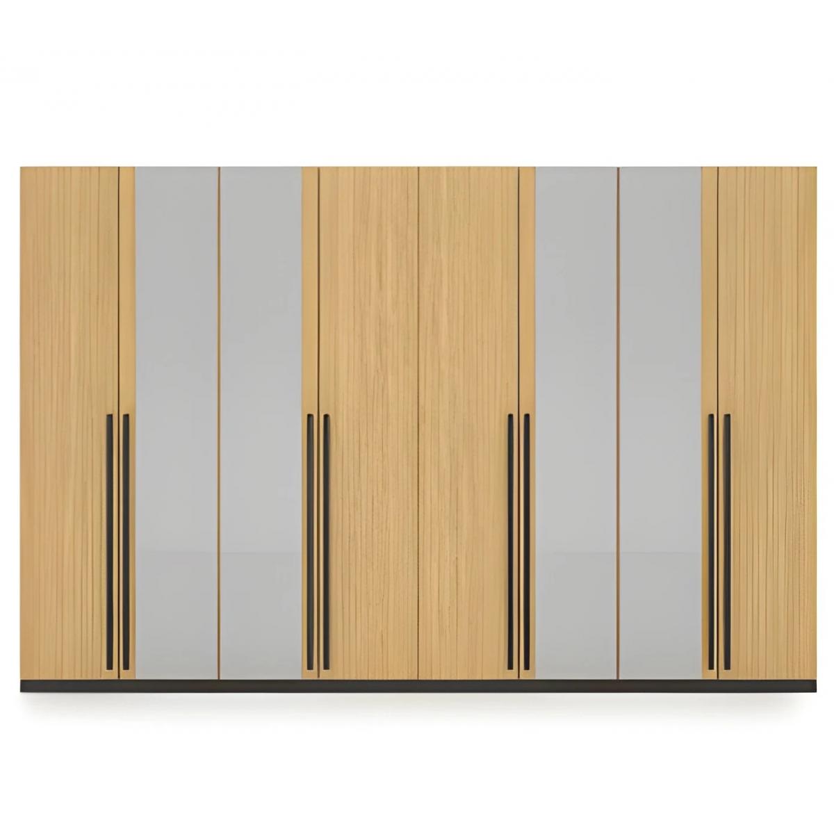 Schwarzer / gelber Luxus Schlafzimmer-Schrank aus Massivholz mit Spiegel von Luxury Group International