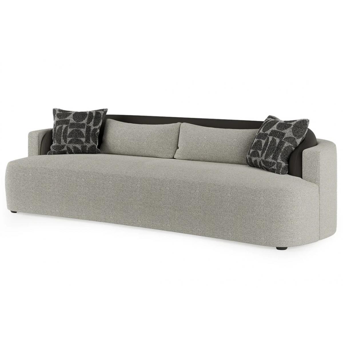 Luxury Sofa Gray / Black 250 cm - Hotel & Living Room Furniture Front View by Luxury Group International
