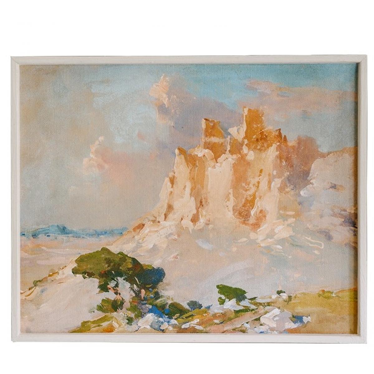 Luxuriöse Sanfte Landschaftswandkunst mit Zeitgenössischem Wüstenberg-Gemälde von Luxury Group International
