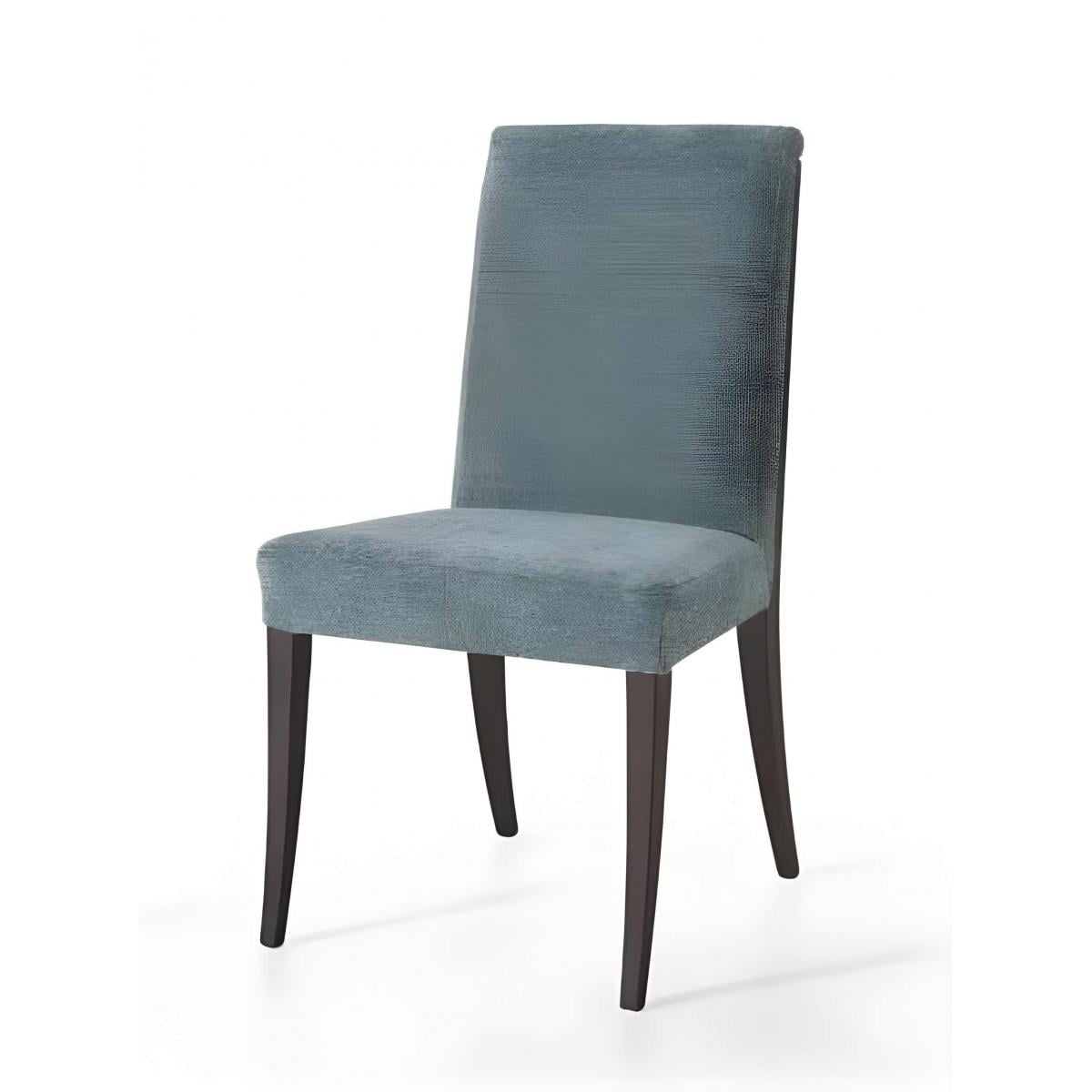 Luxuriöser gepolsterter Esszimmerstuhl in Ocean Teal mit Beinen aus dunklem Walnussholz von Luxury Group International