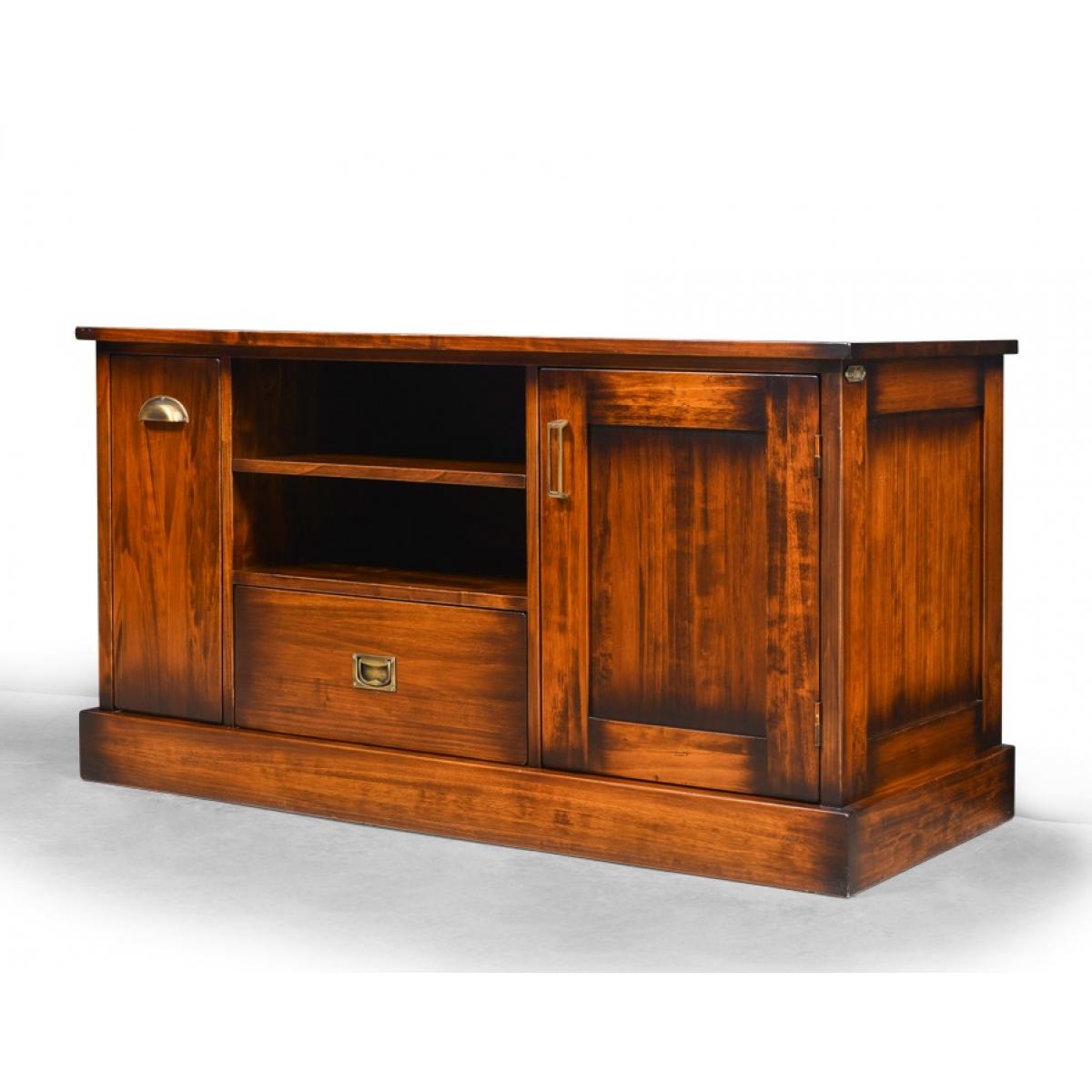 Luxury Vintage Sideboard with Open Shelving & Concealed Storage - Vintage Style Furniture Front View by Luxury Group International