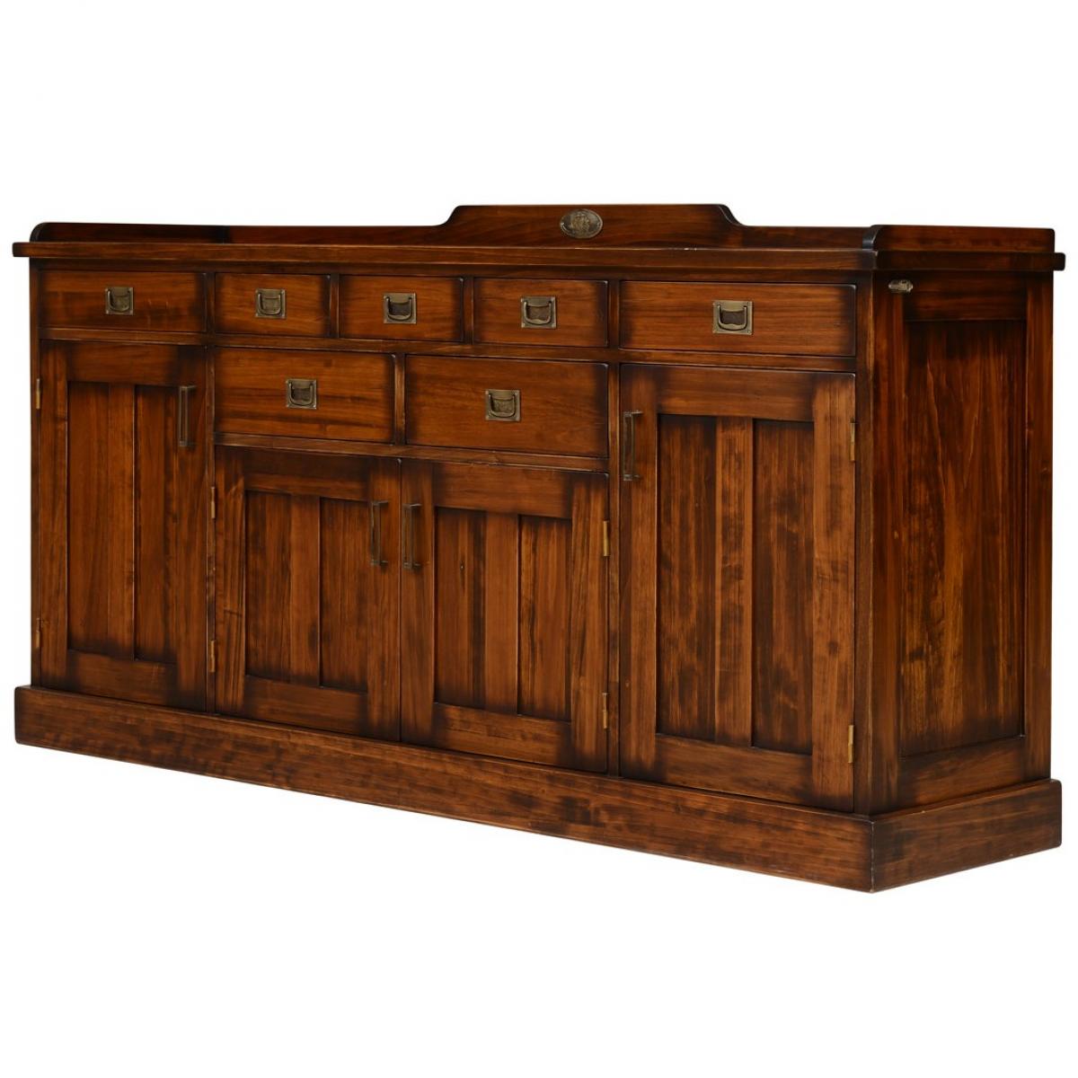 Luxury Vintage Style Wooden Sideboard with Multi-Drawer Storage & Cabinet Doors - Vintage Style Furniture Front View by Luxury Group International