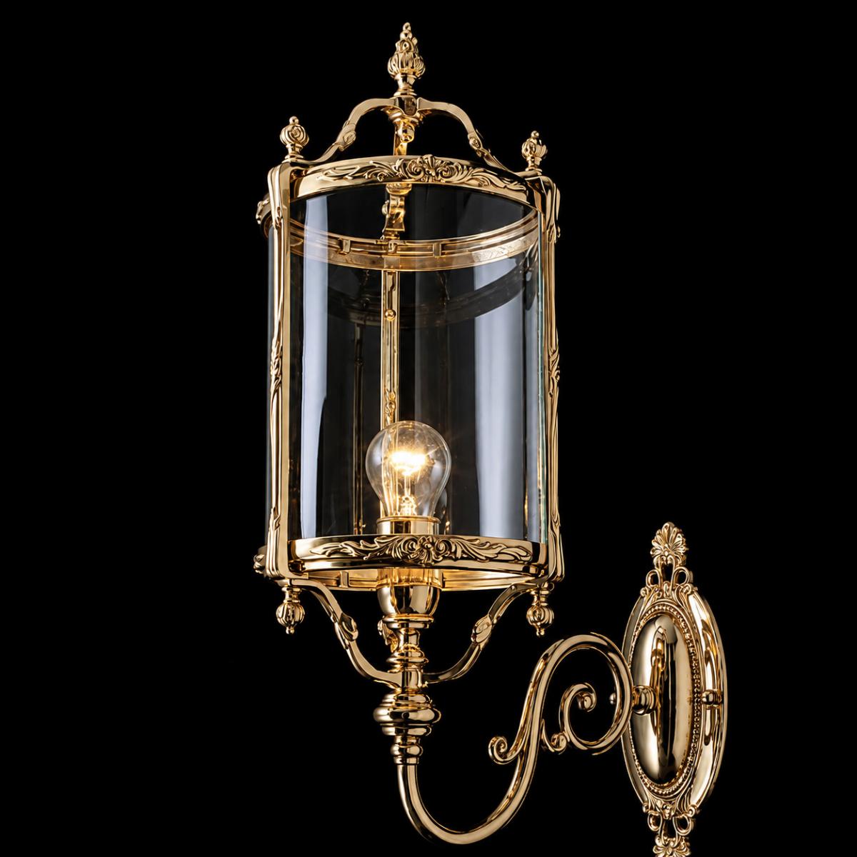 Luxury Vintage Outdoor Antique Gold Decorative Lantern Wall Light for Elegant Exteriors by Luxury Group International