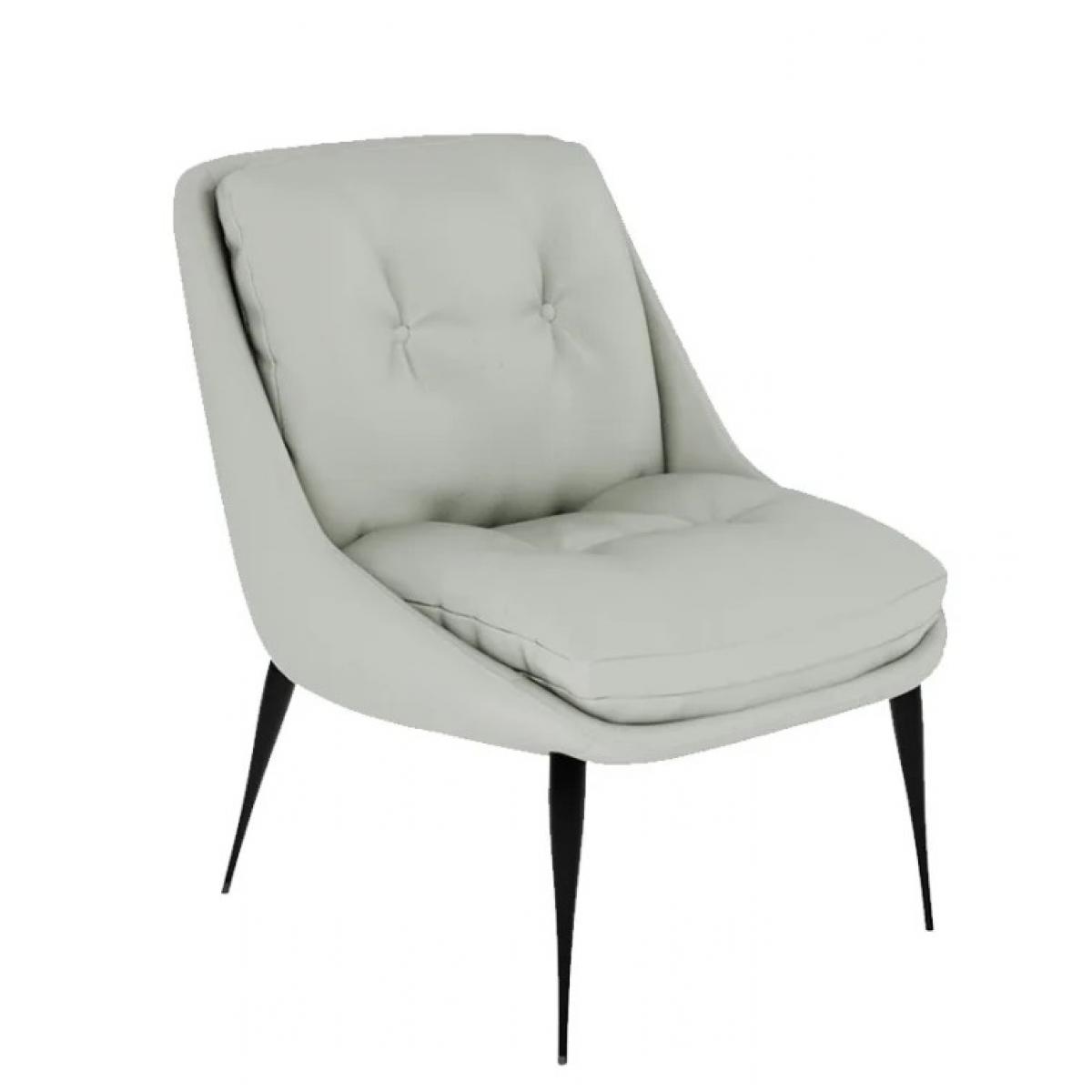 White Upholstered Tufted Back Metal Leg Luxury Armchair Metal Leg-Living Room Furniture by Luxury Group International