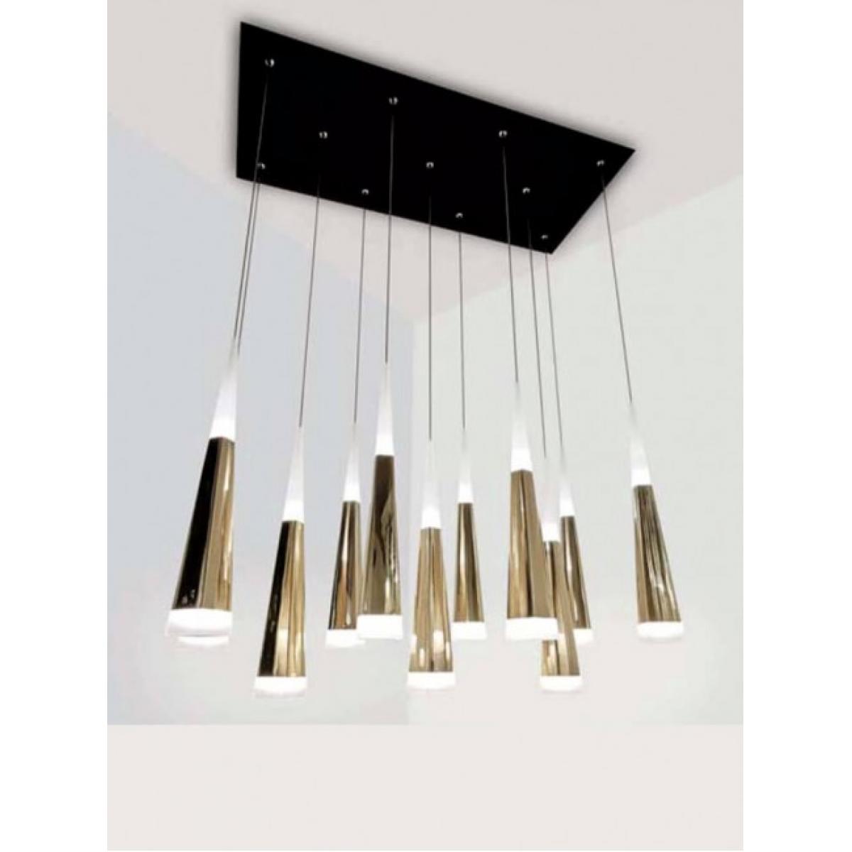 Moderner Luxus-Pendelleuchter mit mehreren Leuchten in Goldfarbe von Luxury Group International