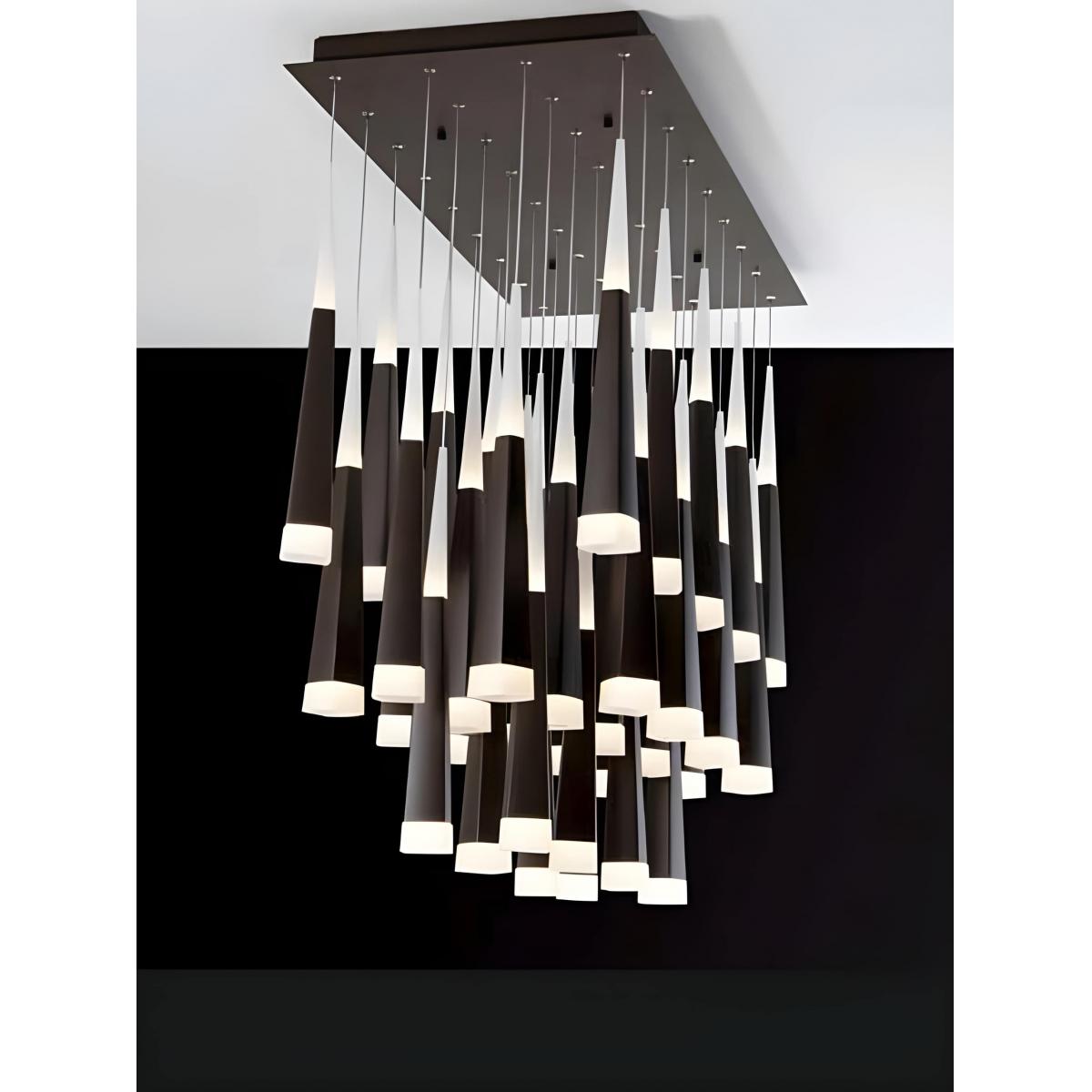 Moderner LED-Pendelleuchter Luxus Kronleuchter aus dunkelbraunem Acryl von Luxury Group International