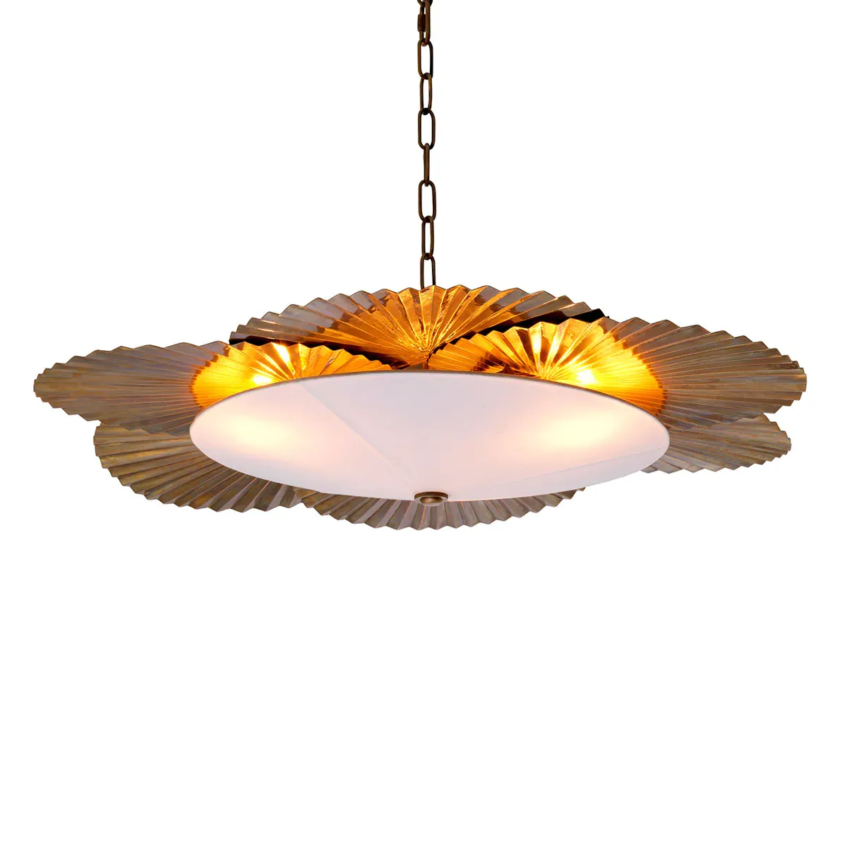 Modern Golden Luxury Floral Pendant Ceiling Light by Luxury Group International