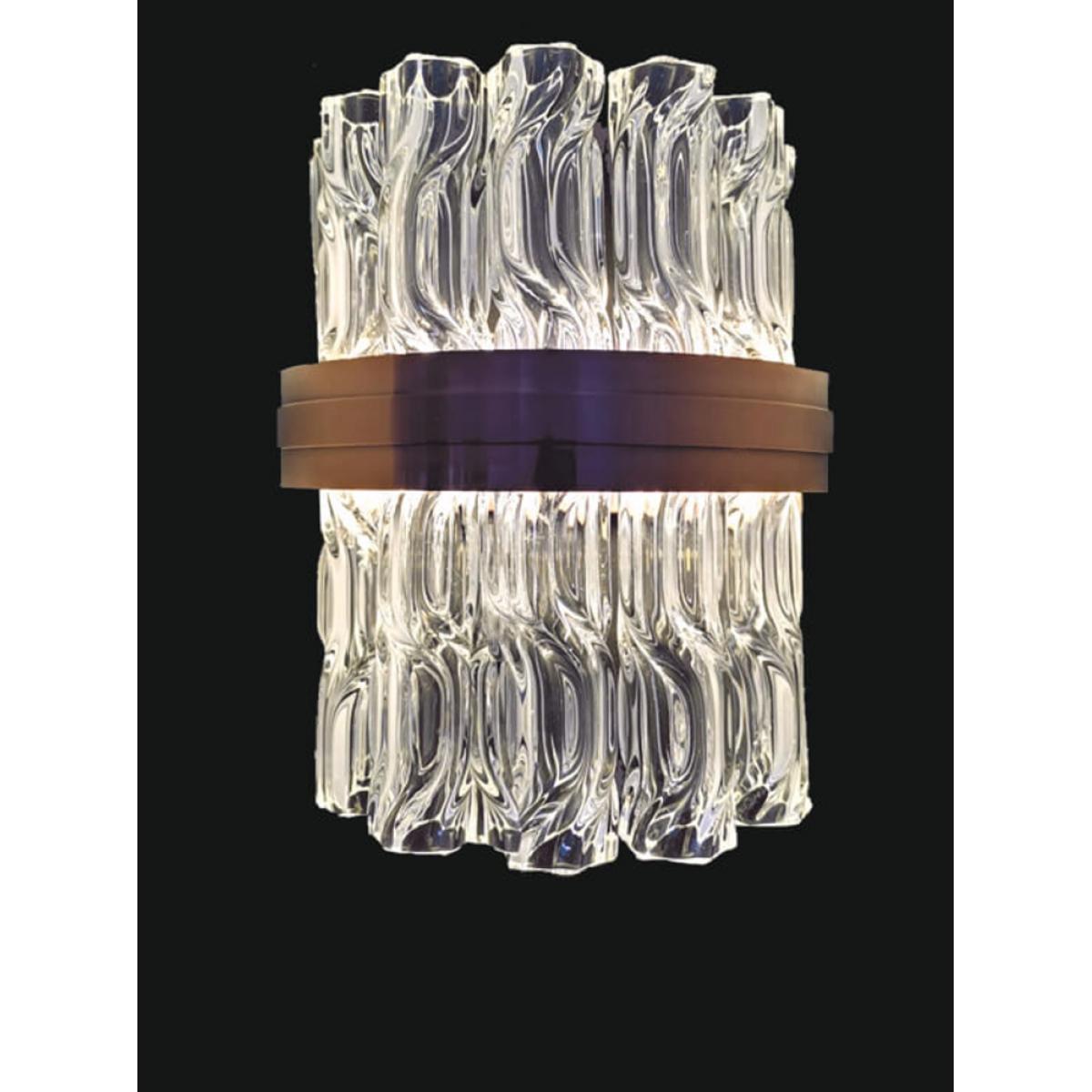 Kristallglas Luxus-Wandleuchte mit goldenem Band von Luxury Group International