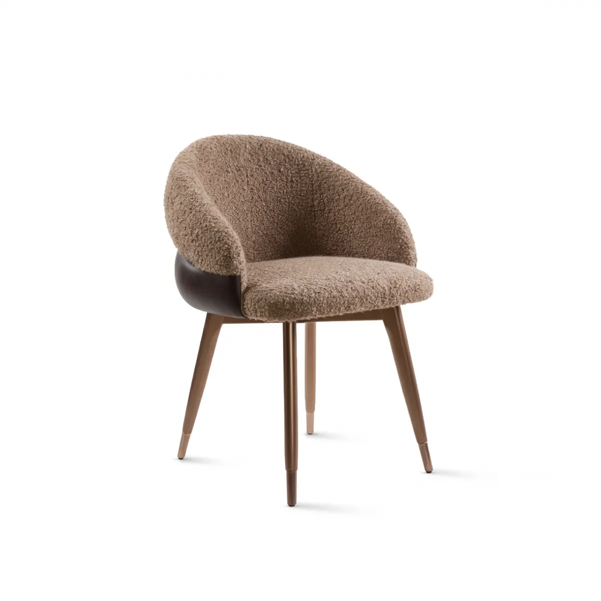 Brown & Beige Luxury Modern Upholstered Dining Chair by Luxury Group International