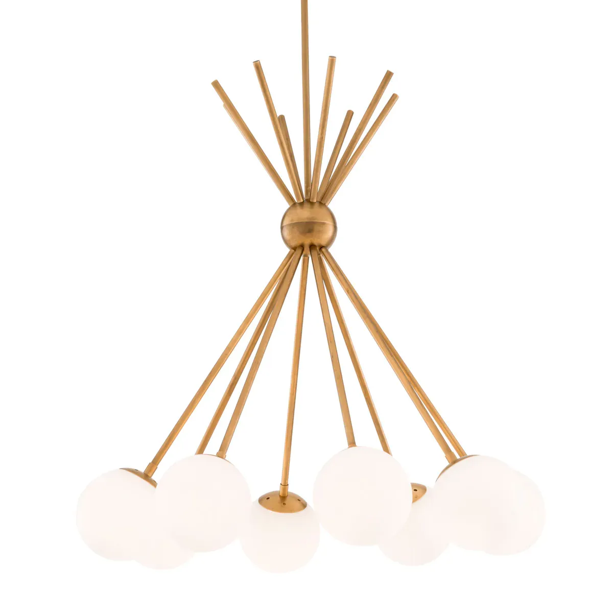 White Globe Golden Luxury Modern Ceiling Lamp by Luxury Group International