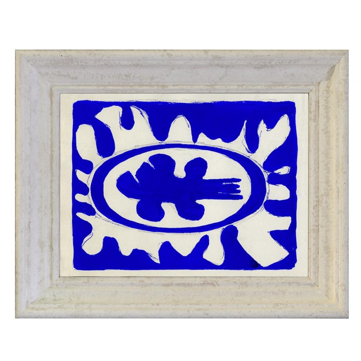 Luxus Blau-Weiß Abstrakte Wandkunst mit Zeitgenössischem Europäischem Design von Luxury Group International