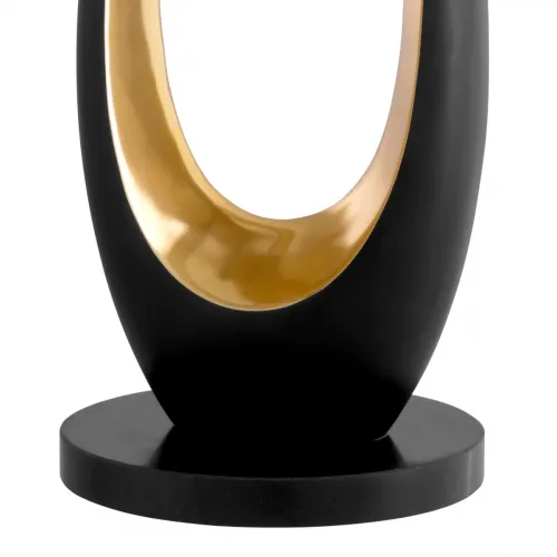 Black Lampshade Gold Plated Luxury Modern Designer Table Lamp by Luxury Group International