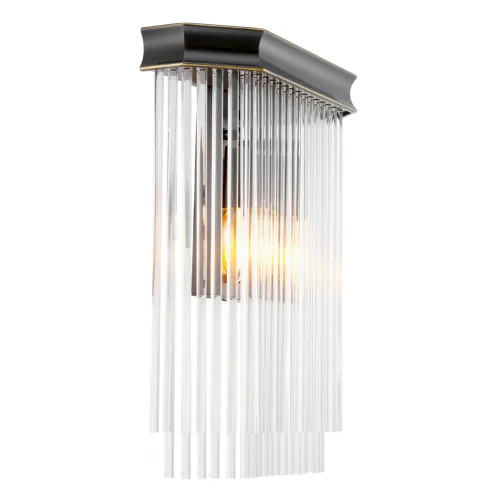 Lampada da Parete di Lusso Moderna Nera a Tubi di Vetro Trasparente a Livelli di Luxury Group International