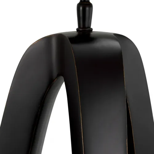 Lampada da tavolo di lusso nera con paralume avorio di Luxury Group International