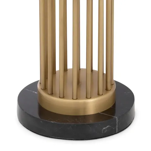 Lampada da Tavolo Moderna di Lusso con Paralume Nero e Base a Bastone Dorato di Luxury Group International