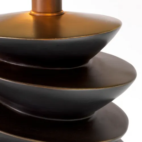 Black Stacked Pebble Luxury Modern Table Lamp by Luxury Group International
