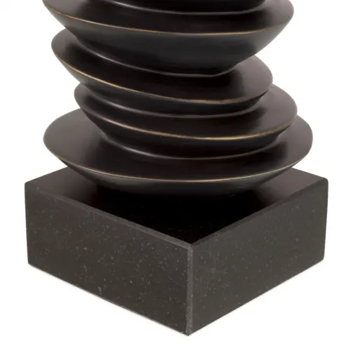 Black Stacked Pebble Luxury Modern Table Lamp by Luxury Group International