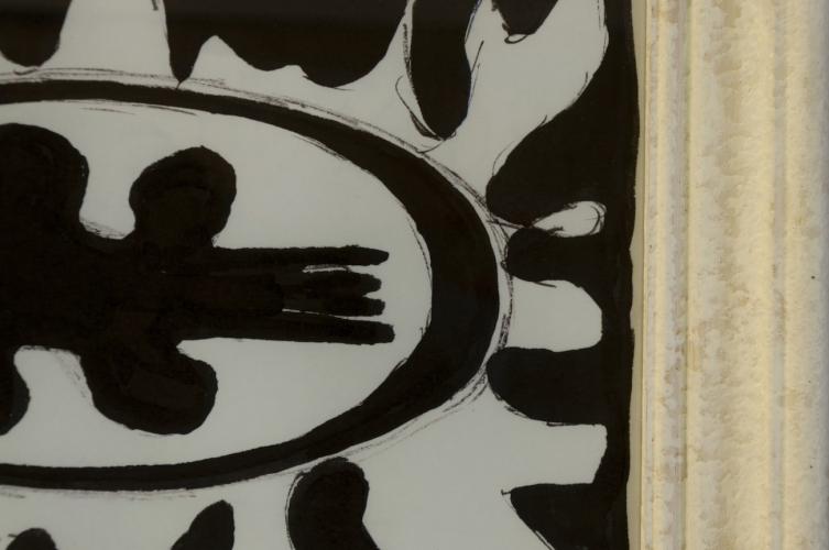 Schwarz-Weiß Luxus Abstrakte Gerahmte Wandkunst für Moderne Innenräume von Luxury Group International