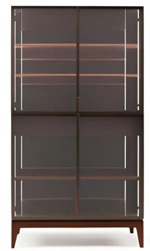 Brown Wooden Luxury Bar Cabinet With Glass Door by Luxury Group International