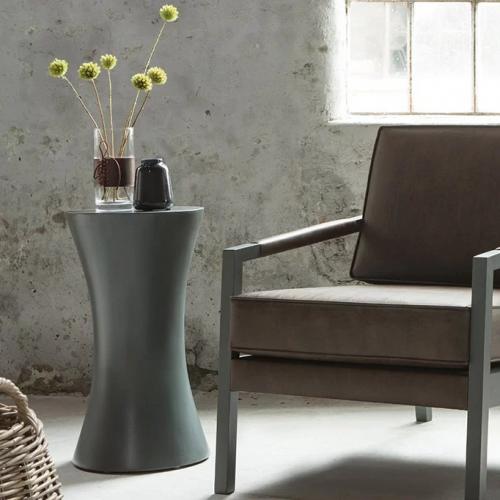 Luxus-Beistelltisch in Kohlegrau mit Sanduhrform von Luxury Group International