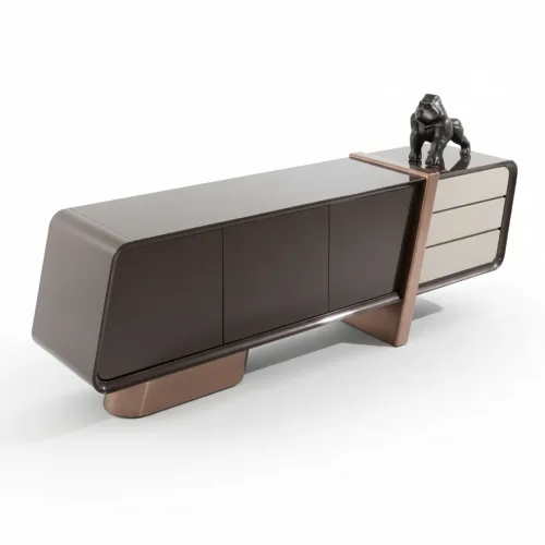Dark Brown Modern Wooden Luxury Console Table by Luxury Group International