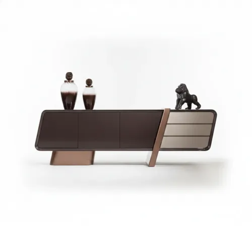 Dark Brown Modern Wooden Luxury Console Table by Luxury Group International