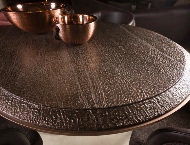 Dark Brown Oval Top Modern Luxury Dining Table by Luxury Group International