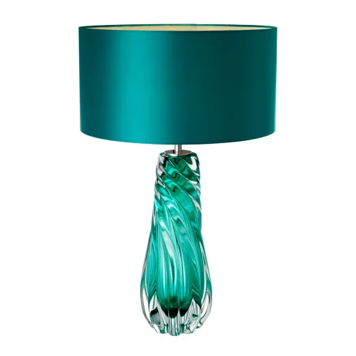 Designer Turquoise Glass Table Lamp 17 x 42 x H. 67 cm - Luxury Lighting by Luxury Group International