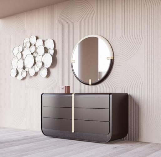 Cómoda de Madera Maciza de Lujo con 6 Cajones – 160 x 56 x H. 85 cm por Luxury Group International