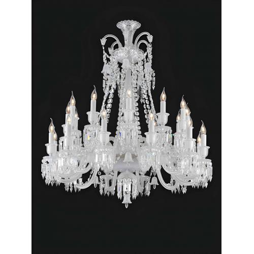 Lampadario Classico in Cristallo a 24 Luci Senza Paralume di Luxury Group International