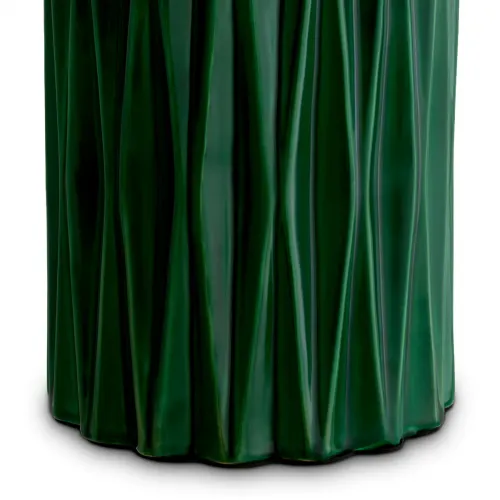 Lampada da tavolo decorativa in ceramica verde con paralume verde di lusso e finitura in ottone antico di Luxury Group International