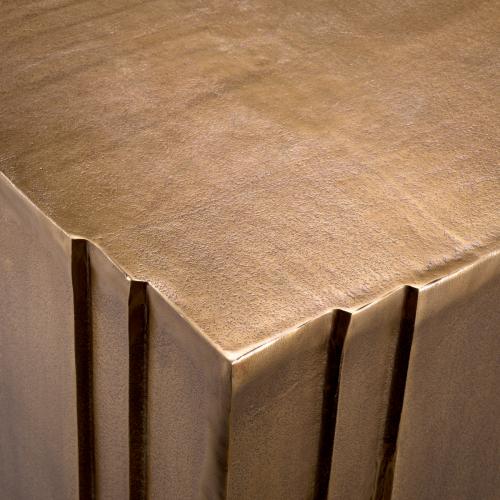 Luxury Antique Brass Sculpted Art Deco Style Bedside Table by Luxury Group International