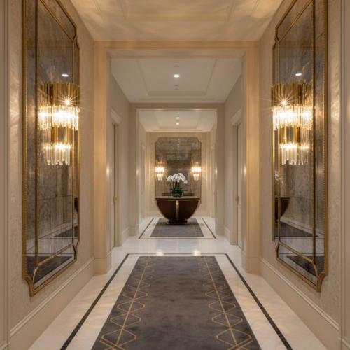 Luxury Art Deco Gold Multi Tiered Crystal Wall Lamp by Luxury Group International