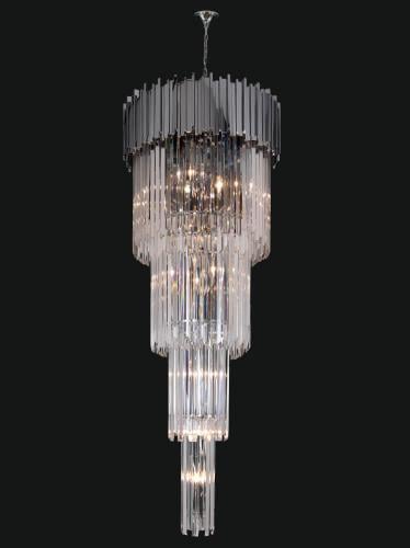 Luxus Art Deco abgestufte Kristall Kaskade Kronleuchter von Luxury Group International