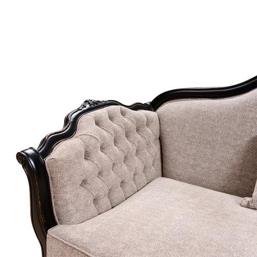 Divano Barocco di Lusso a Due Posti con Braccioli Trapuntati e Struttura in Legno Intagliato - Mobili per Soggiorno Vista dettaglio di Luxury Group International