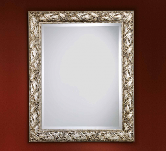 Luxury Baroque Wall Mirror with Gold Layered Leaf Embossed Wooden Frame & Bevelled Glass — 177 CM Front View by Luxury Group International