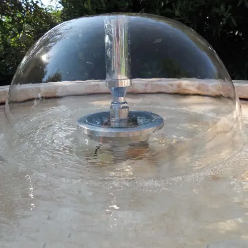 Luxury Baroque Water Fountain with Sculpted Basin & Central Dome Feature - Baroque Fountain Detail View by Luxury Group International