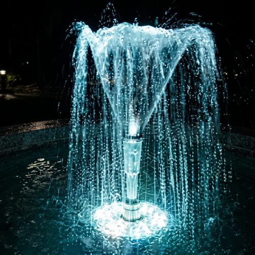 Luxury Baroque Water Fountain with Wide Circular Basin & Central Jet Feature - Baroque Fountain Detail View by Luxury Group International